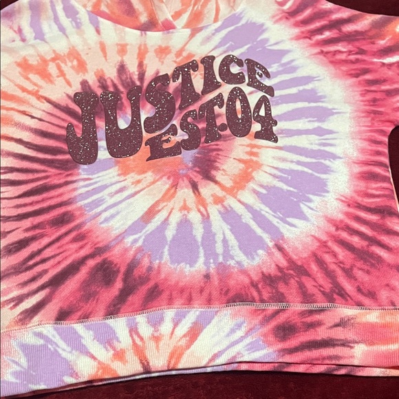 Justice Vibrant Pink and Orange Hoodie - Picture 1 of 5